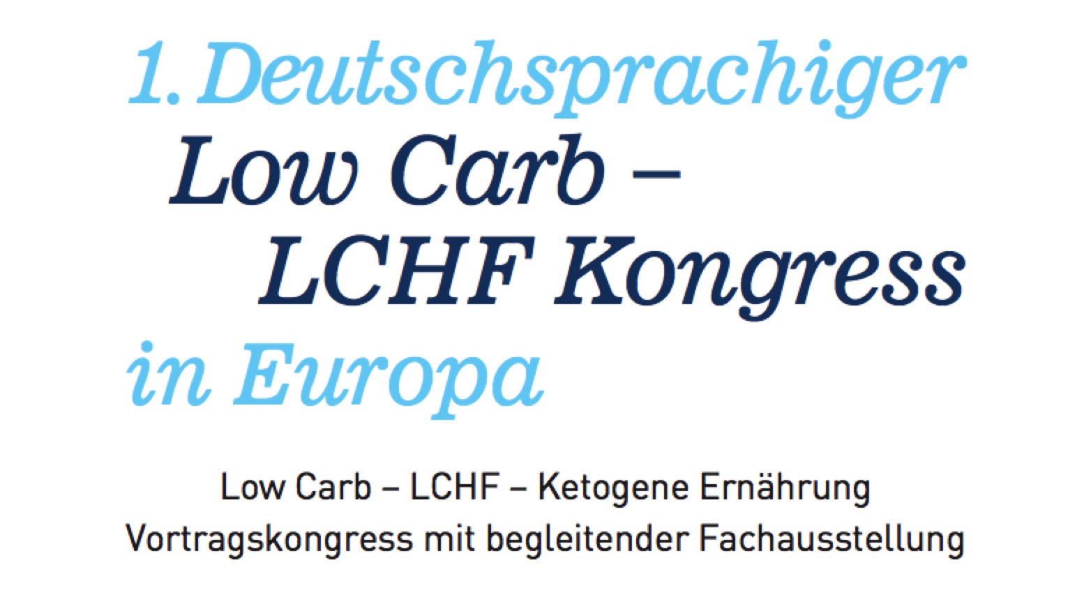 1. LCHF Kongress in Deutschland am 11. Februar 2017