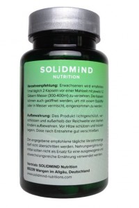 SOLIDMIND FOCUS Konzentrations Booster Kapseln Verzehrempfehlung