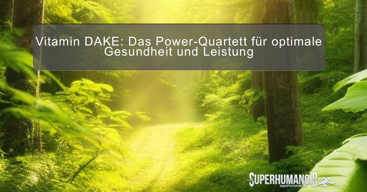 Vitamin DAKE bzw. Vitamin-ADEK, Vitamin DEKA: Das Power-Quartett für optimale Gesundheit und Leistung